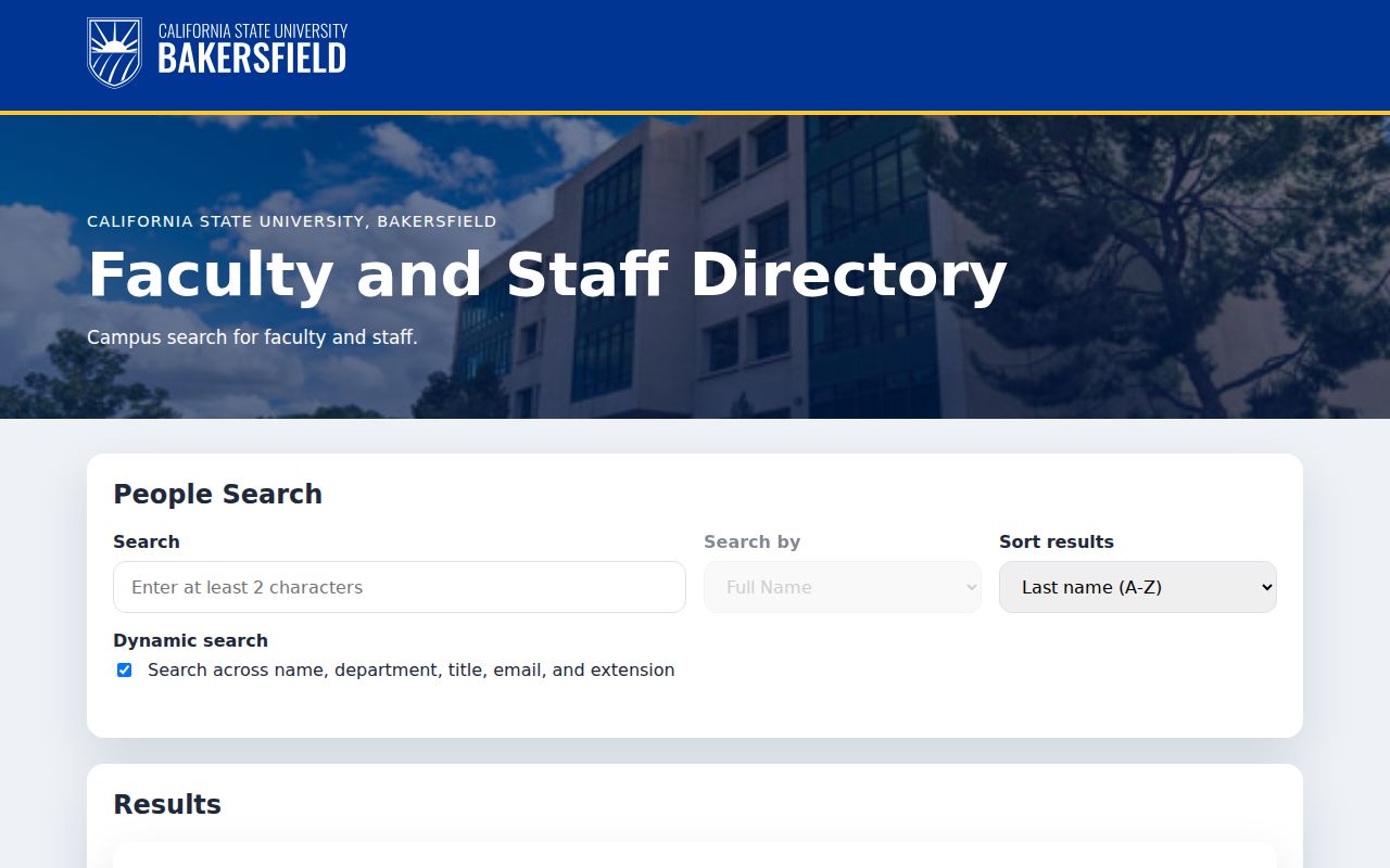 Bakersfield people directories CSUB faculty and staff directory